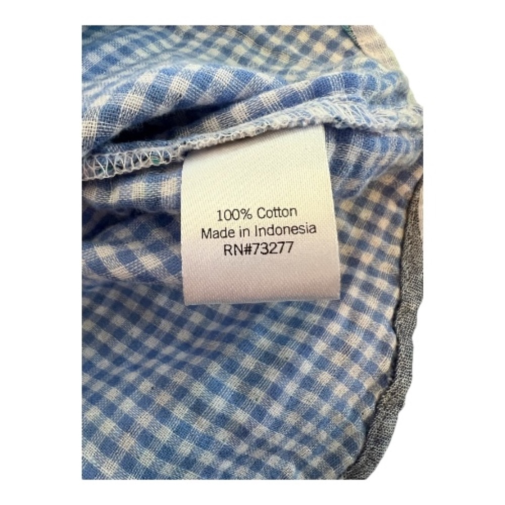 EUC Sonoma women’s half-button striped top blue green gray | size XL - Picture 6 of 7